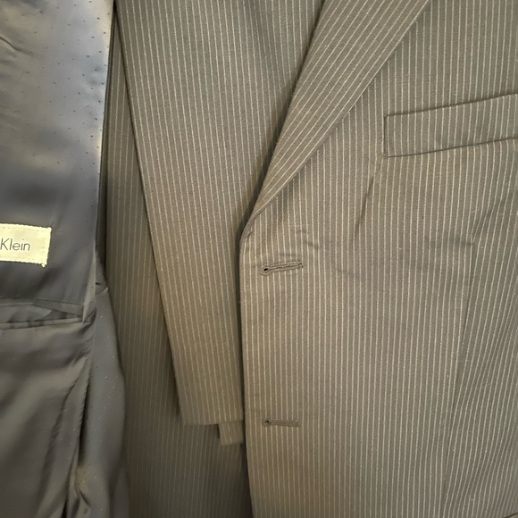 Calvin Klein Navy Blue pinstripe suit - Picture 2 of 4